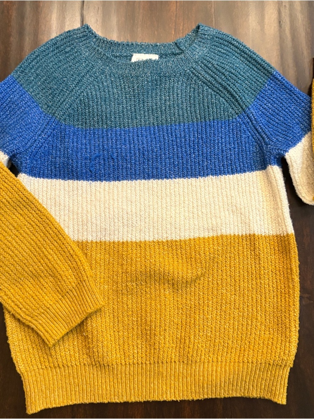 Boys ribbed knit color block sweater -5T